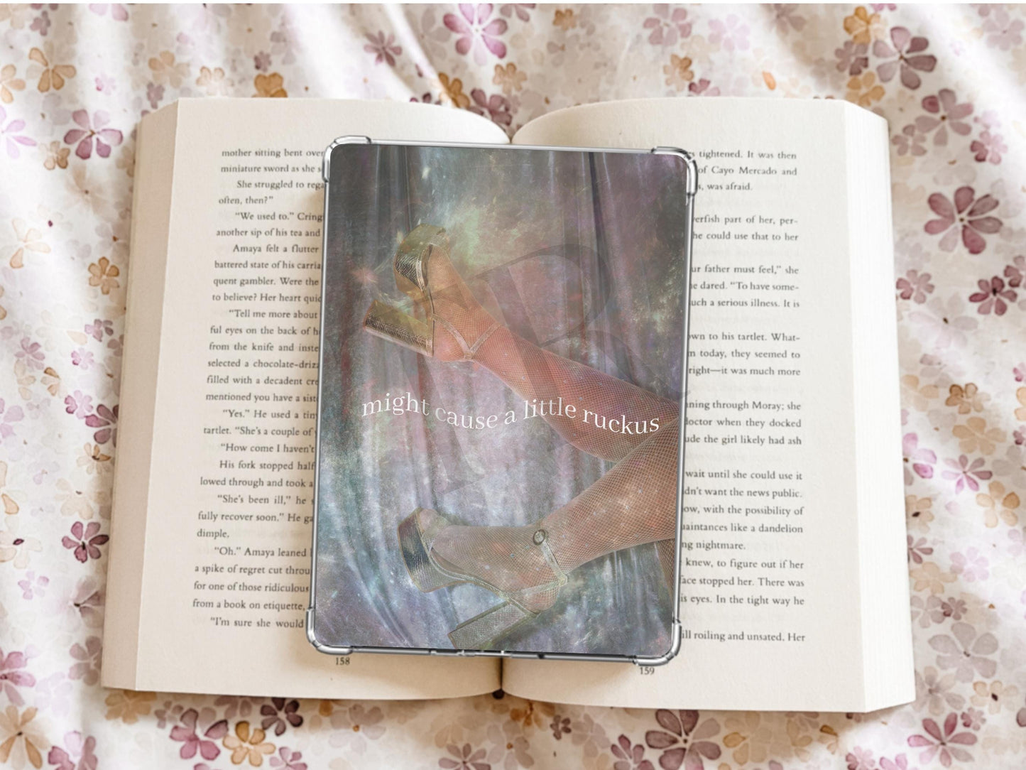Might Cause A Little Ruckus Kindle Case Insert / E-reader Case Insert/ booktok/ bookish merch/ clear case insert/ high heels