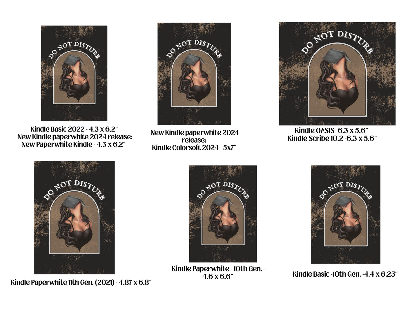 Do Not Disturb Kindle Case Insert / bookish merch/ clear case insert/ edgy/ trendy/ booktok