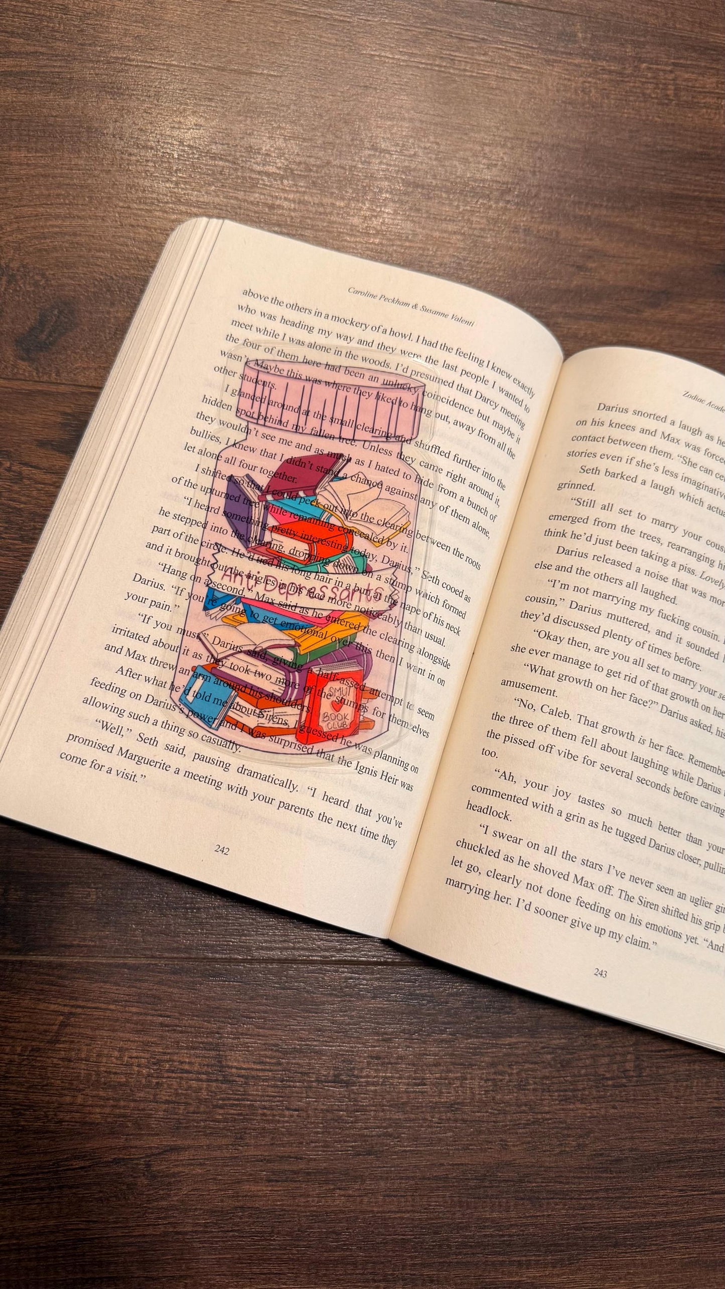 Transparent Antidepressants bookmark /fantasy/booktok/book merch/ bookish accessories/ clear bookmark /gift idea