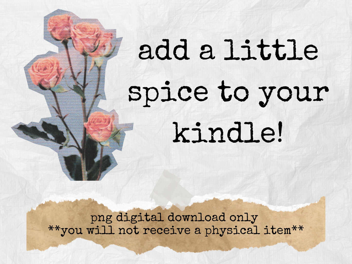 Kindle case insert for clear case-Pink Vintage png download | clear case insert | e-reader accessories | book png | bookish |