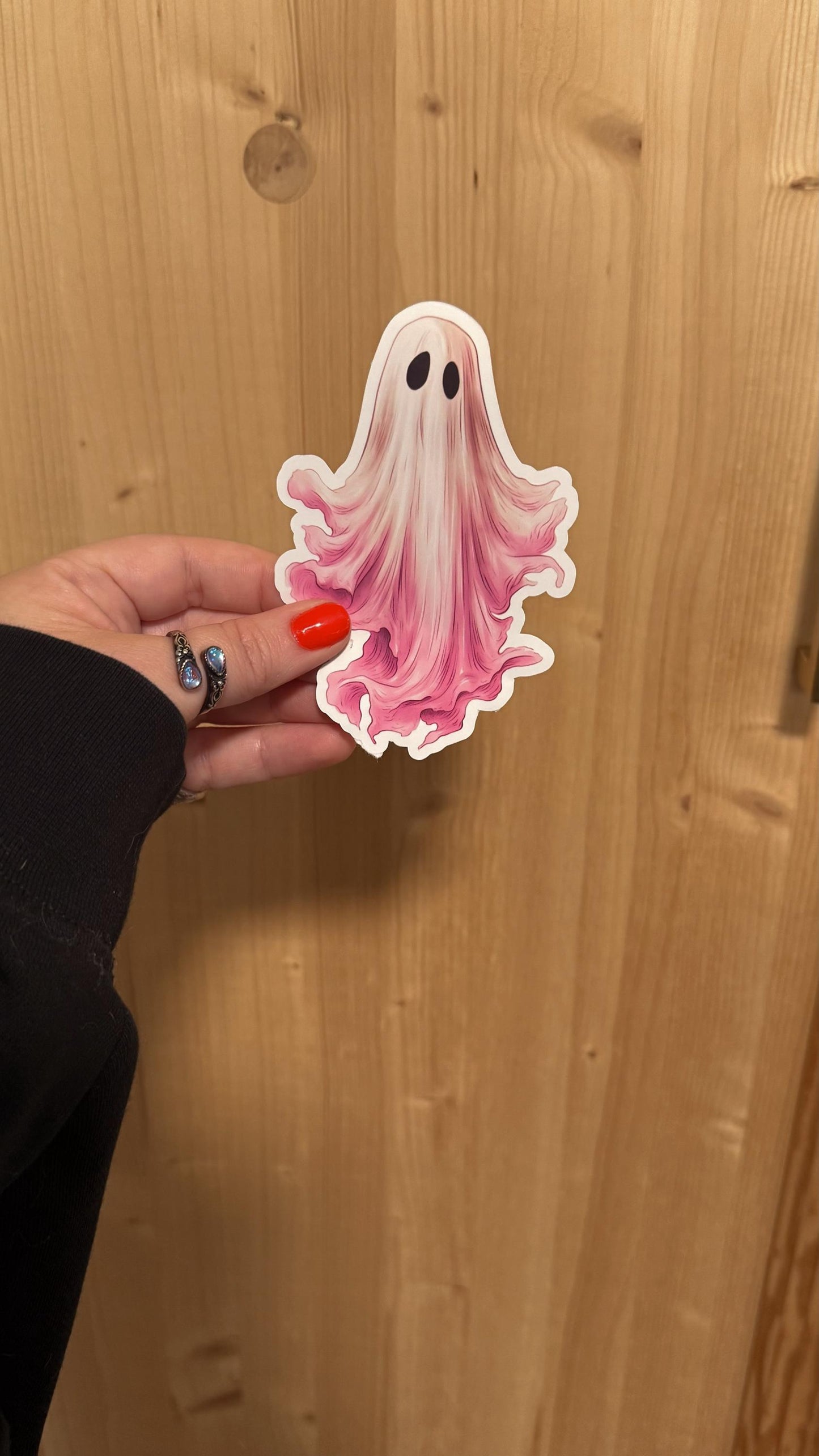 Spooky Ghost Bookish Sticker/ booktok/ bookish merch/ handmade sticker/ kindle accessories/ book accessories
