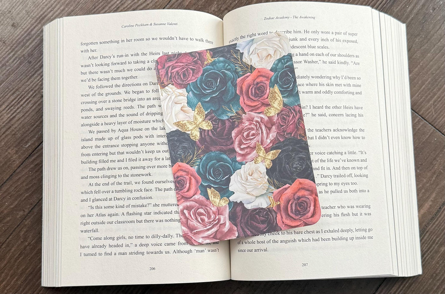Dark Floral Kindle Case Insert/ E-Reader Clear Case Insert/ bookish merch/ clear case insert/ trendy/ butterflies/ booktok