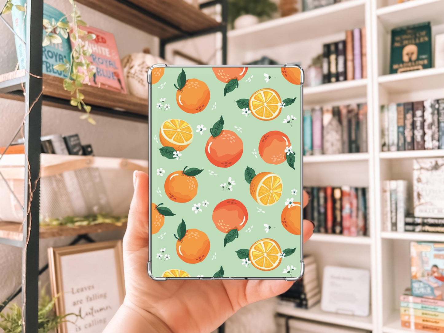 Summer Aesthetic Fruit Kindle Case Insert Bundle / booktok/ bookish merch/ clear case insert/ Orange/ Peach/ Pomegranate