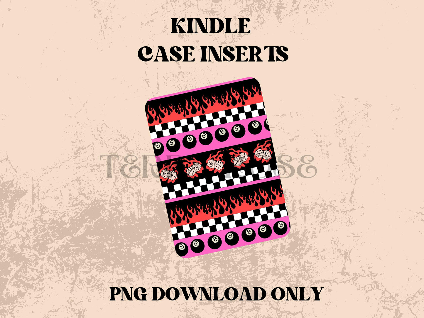 Trendy pink kindle insert png download | clear case insert | e-reader accessories | book png | bookish | kindle accessories