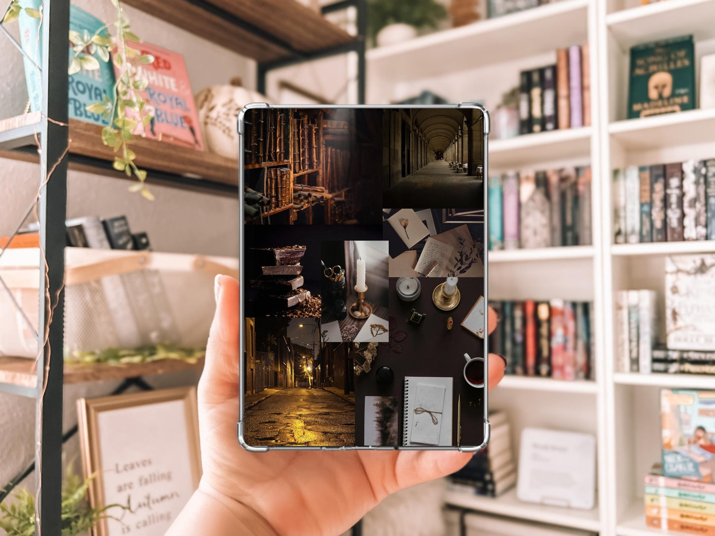 Dark Academia Collage Kindle Case Insert/ E-Reader Clear Case Insert/ bookish merch/ clear case insert/ trendy/ moody/ booktok