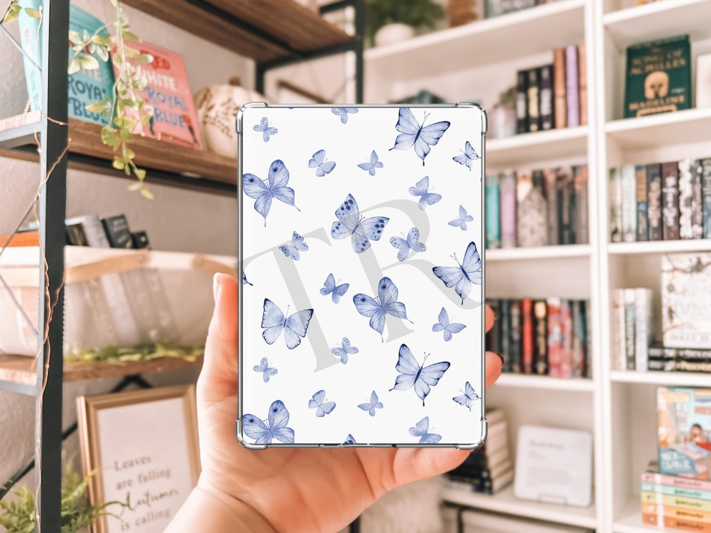 Blue Butterfly Kindle Case Insert/ E-Reader Clear Case Insert/ bookish merch/ clear case insert/ trendy/ butterflies/ booktok