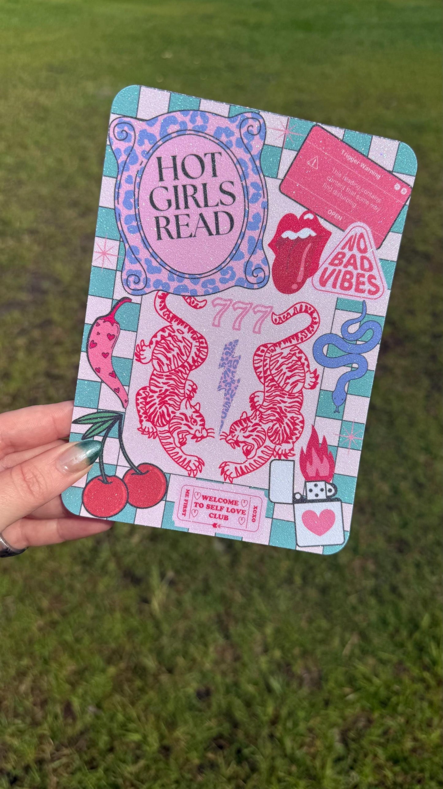 Trendy Hot Girls Read/Lucky Kindle Case Insert / booktok/ bookish merch/ clear case insert/ edgy
