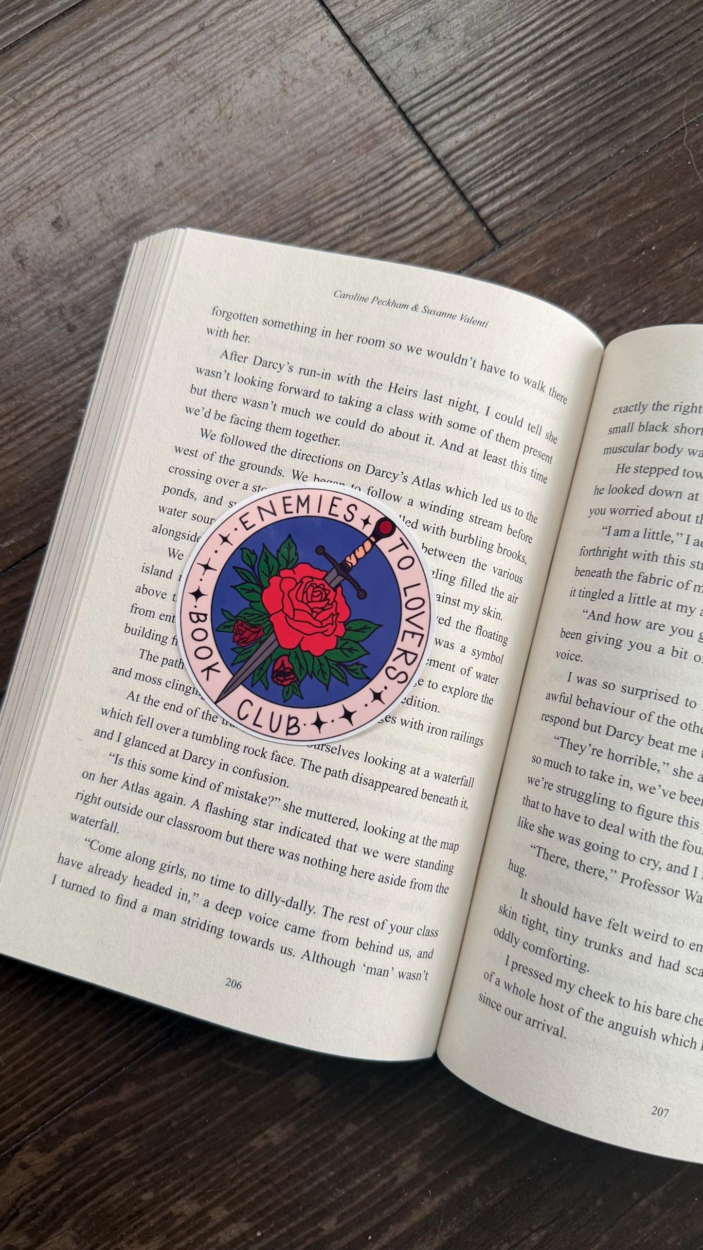 Enemies to Lovers Bookish Sticker/ booktok/ bookish merch/ handmade sticker/ kindle accessories/ book accessories/ dark romance