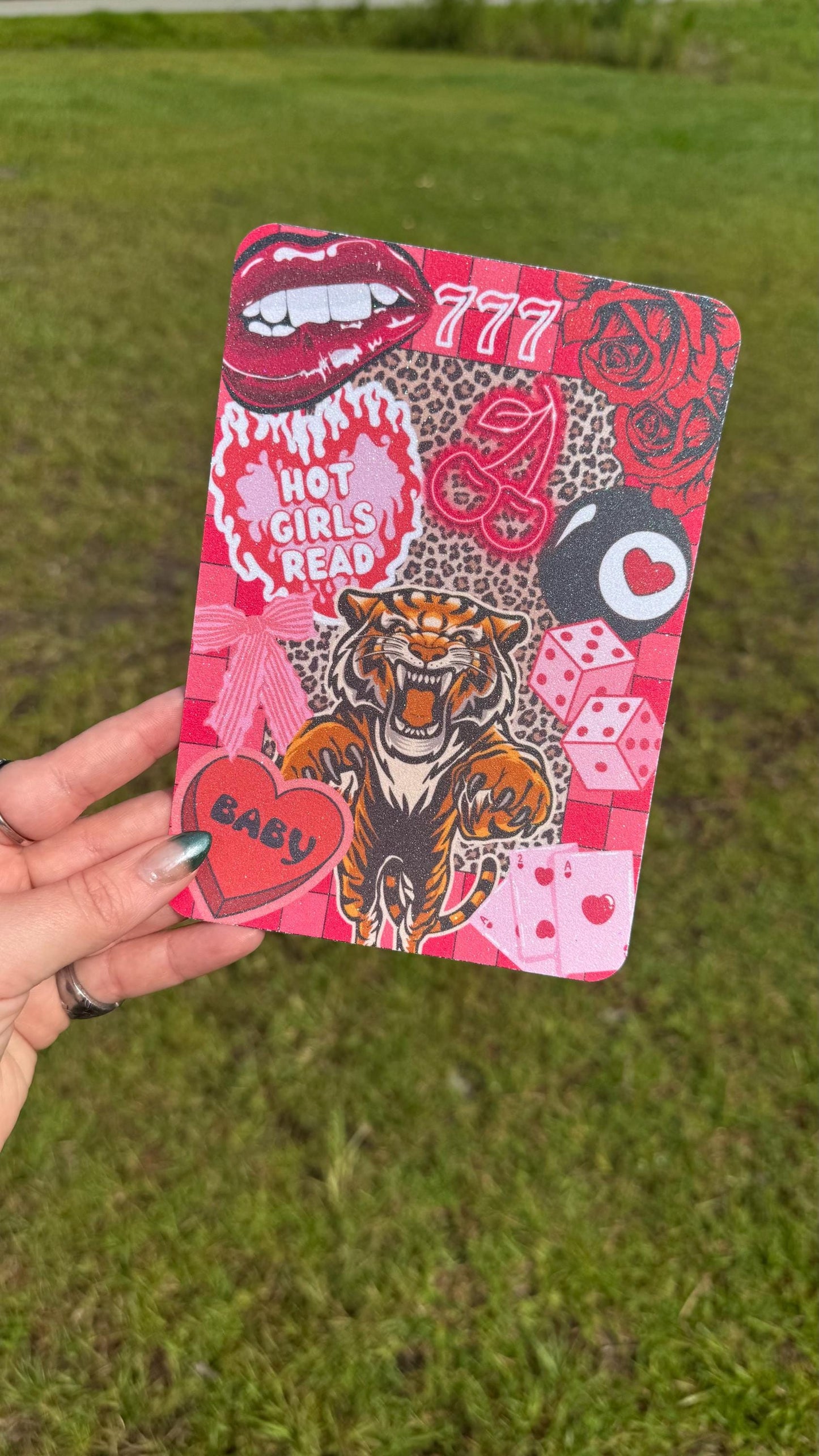 Trendy Tiger/Lucky Kindle Case Insert / booktok/ bookish merch/ clear case insert/ edgy