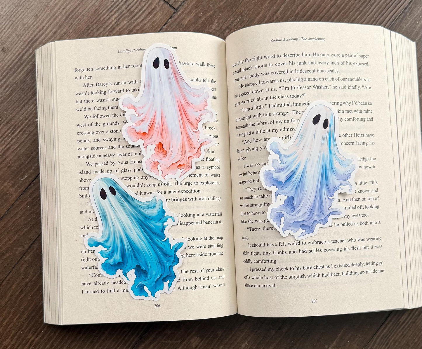 Spooky Ghost Bookish Sticker/ booktok/ bookish merch/ handmade sticker/ kindle accessories/ book accessories