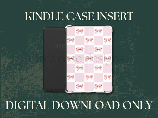 Checkered Bows kindle insert png download | clear case insert | e-reader accessories |  book png | bookish | kindle accessories