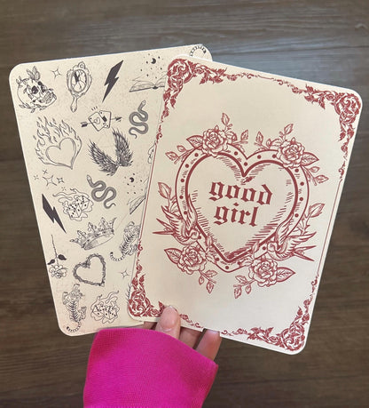 Trendy Doodle Kindle Case Insert / booktok/ bookish merch/ clear case insert/ edgy/ doodles/ good girl/ dark romance/ romance/ insert