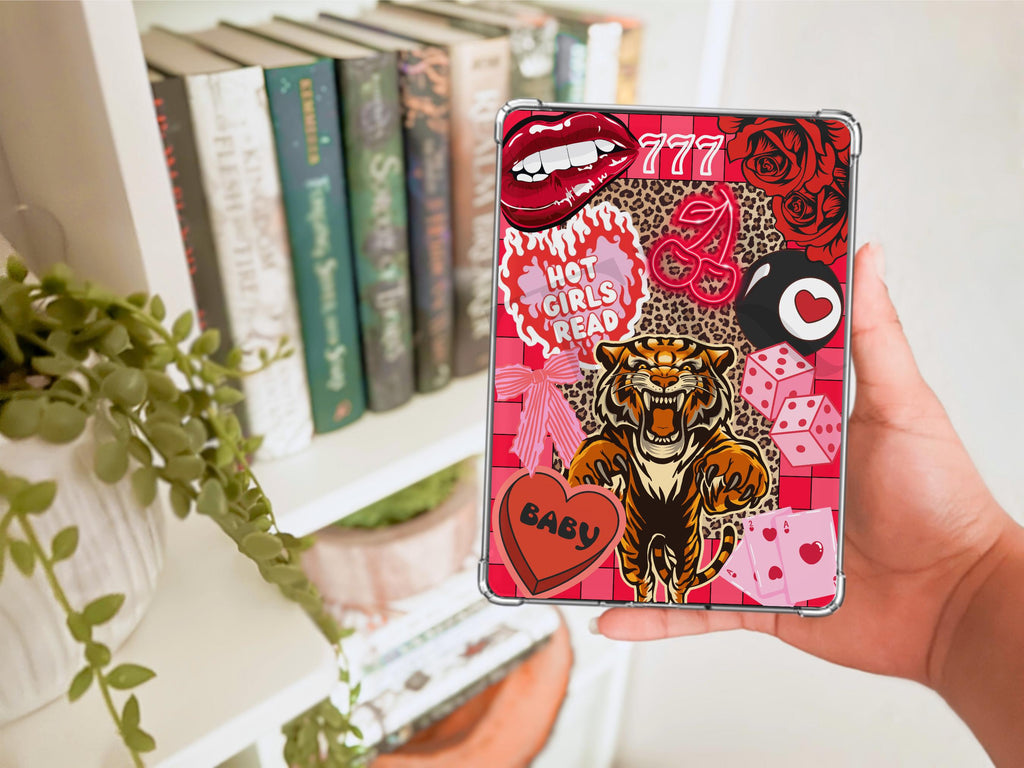 Trendy Tiger/Lucky Kindle Case Insert / booktok/ bookish merch/ clear case insert/ edgy