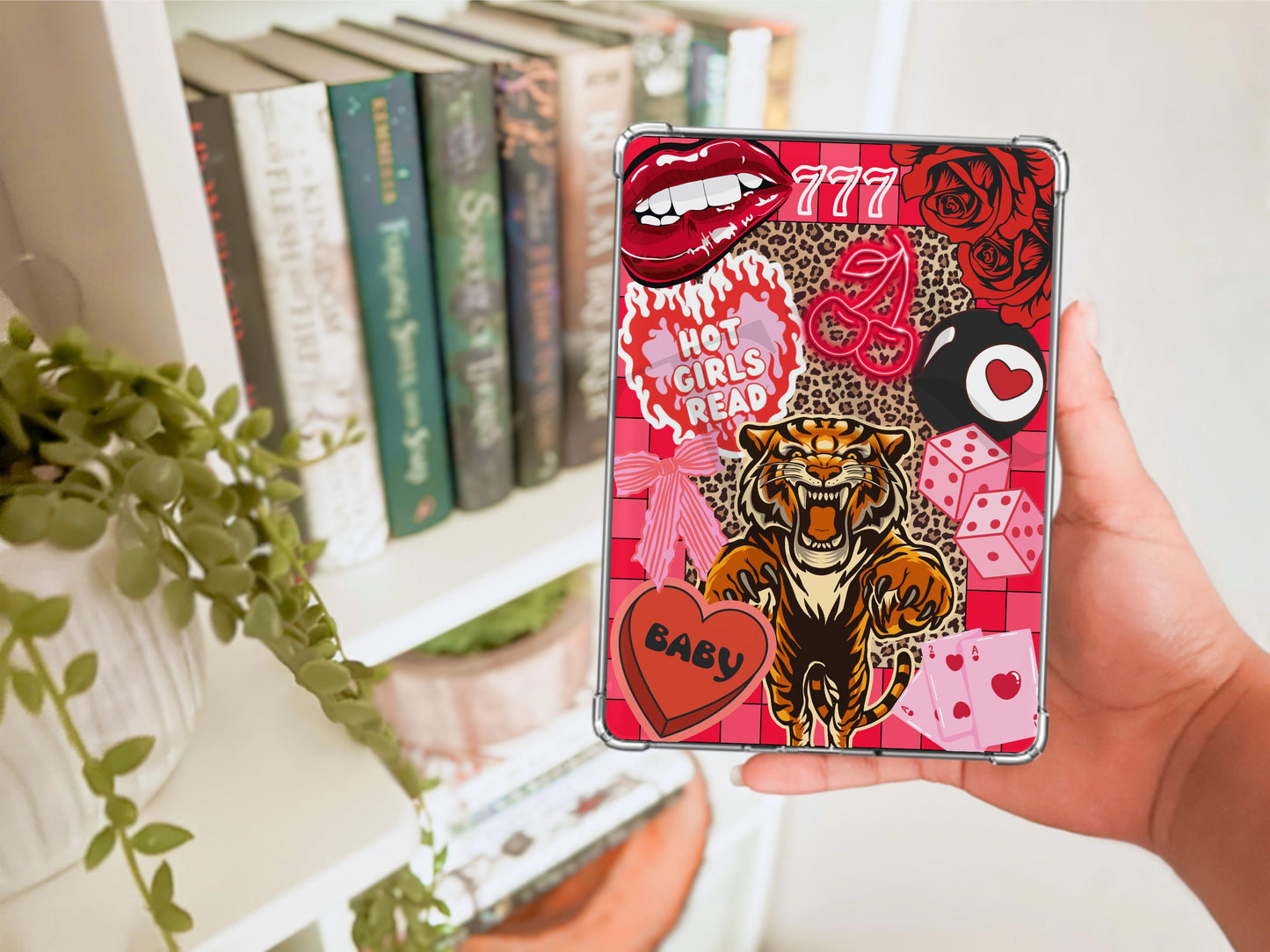 Trendy Tiger/Lucky Kindle Case Insert / booktok/ bookish merch/ clear case insert/ edgy