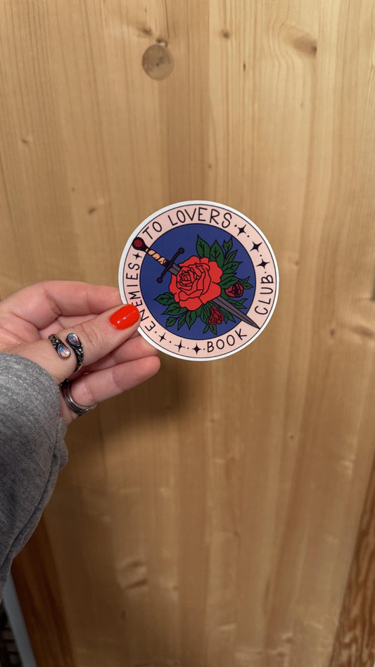 Enemies to Lovers Bookish Sticker/ booktok/ bookish merch/ handmade sticker/ kindle accessories/ book accessories/ dark romance