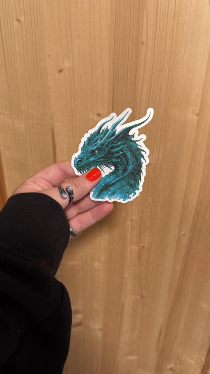 Dragon Bookish Sticker/ booktok/ bookish merch/ handmade sticker/ kindle accessories/ book accessories/ fantasy stickers