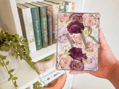 Pink Floral Kindle Case Insert/ E-Reader Clear Case Insert/ bookish merch/ clear case insert/ trendy/ butterflies/ booktok