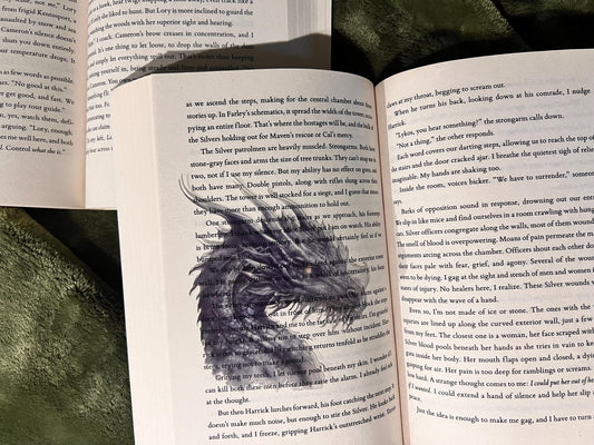 Transparent Dragon bookmark /fantasy/booktok/book merch/ bookish accessories/ clear bookmark /romantasy
