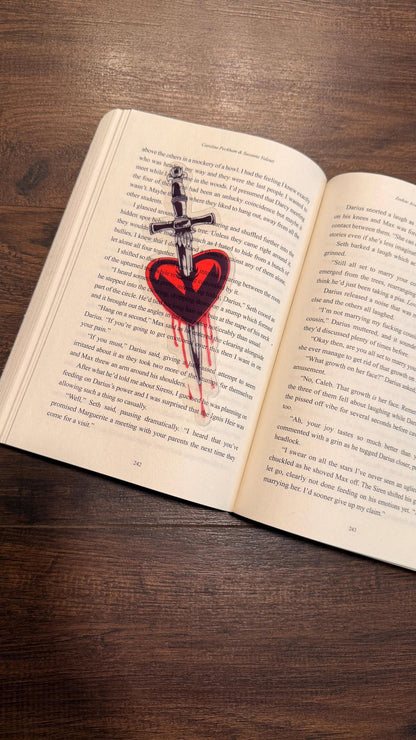 Transparent Dagger bookmark /fantasy/booktok/book merch/ bookish accessories/ clear bookmark /romantasy