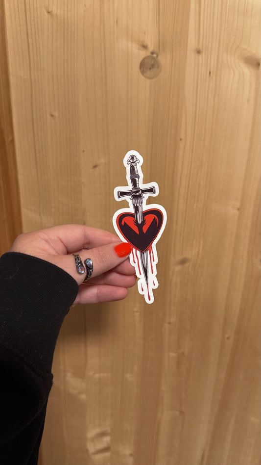 Dagger Bookish Sticker/ booktok/ bookish merch/ handmade sticker/ kindle accessories/ book accessories