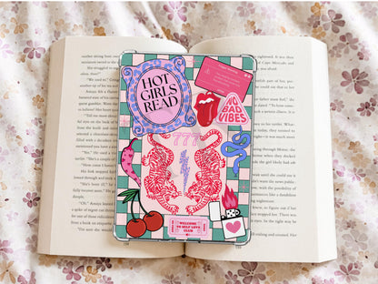 Trendy Hot Girls Read/Lucky Kindle Case Insert / booktok/ bookish merch/ clear case insert/ edgy