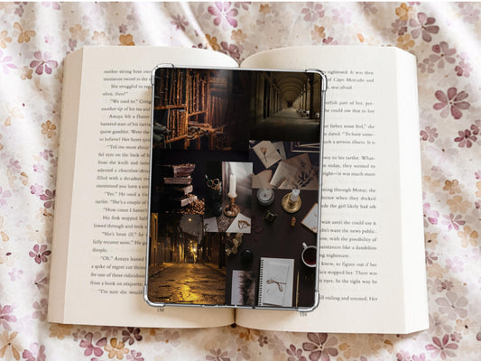 Dark Academia Collage Kindle Case Insert/ E-Reader Clear Case Insert/ bookish merch/ clear case insert/ trendy/ moody/ booktok