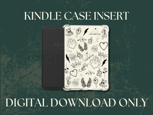 Trendy Doodles kindle insert png download | clear case insert | e-reader accessories |  book png | bookish | kindle accessories
