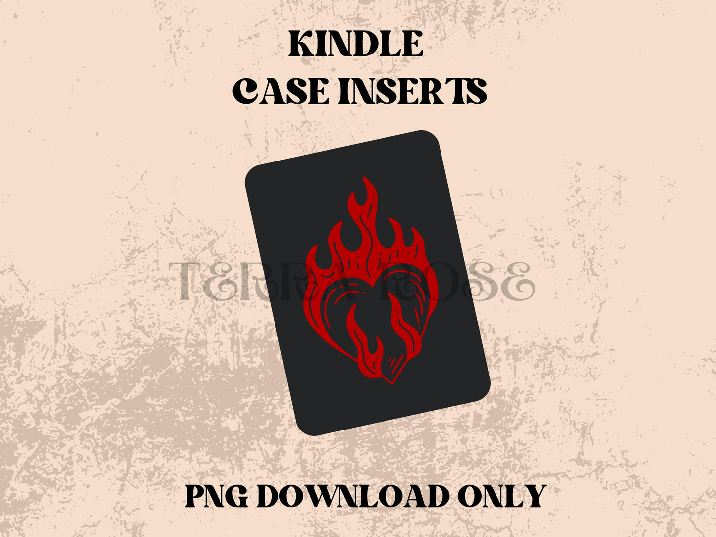 Hear of Flames png download | clear case insert | e-reader accessories |  book png | bookish | kindle case insert | kindle accessories