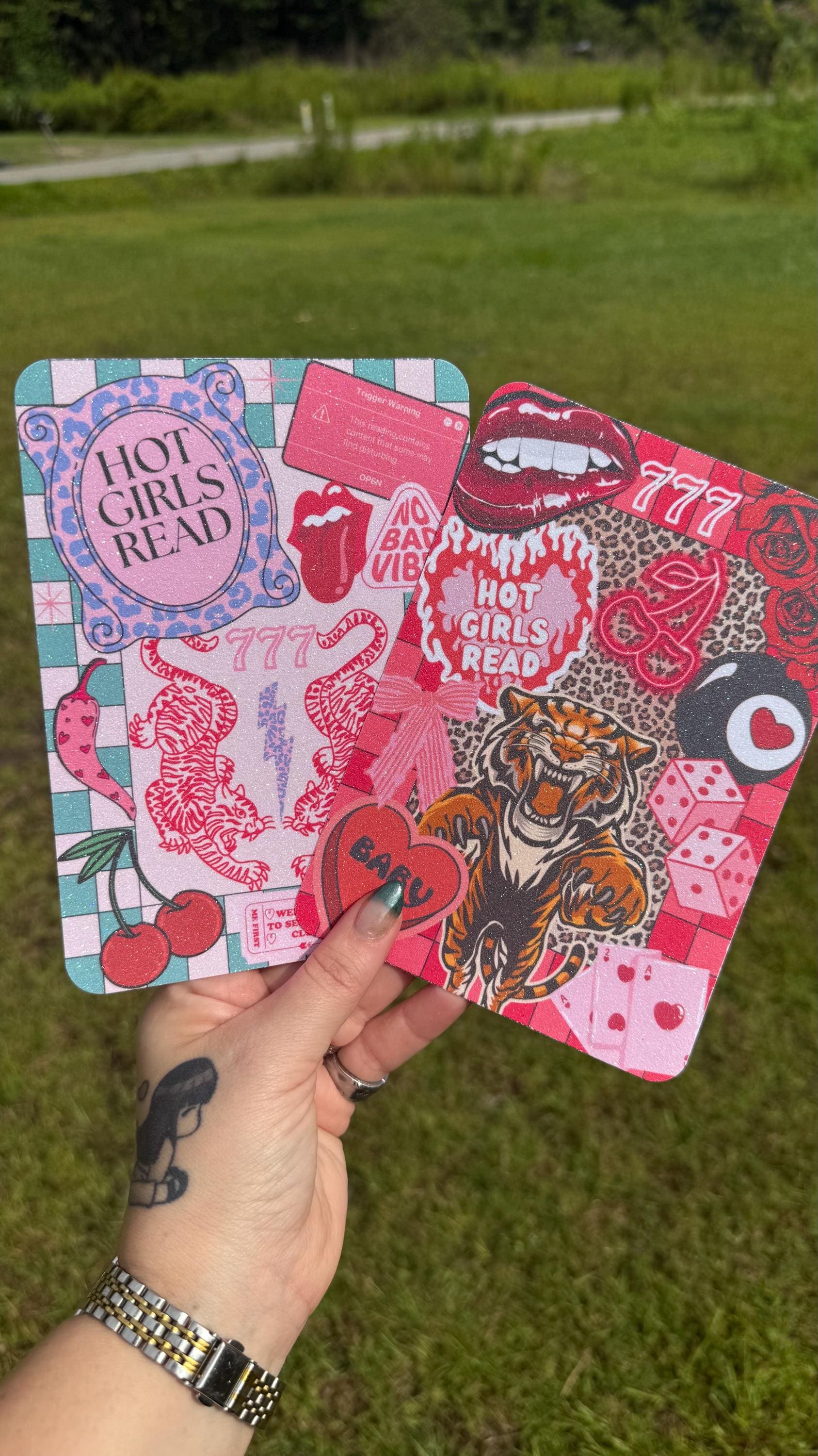 Trendy Tiger/Lucky Kindle Case Insert / booktok/ bookish merch/ clear case insert/ edgy