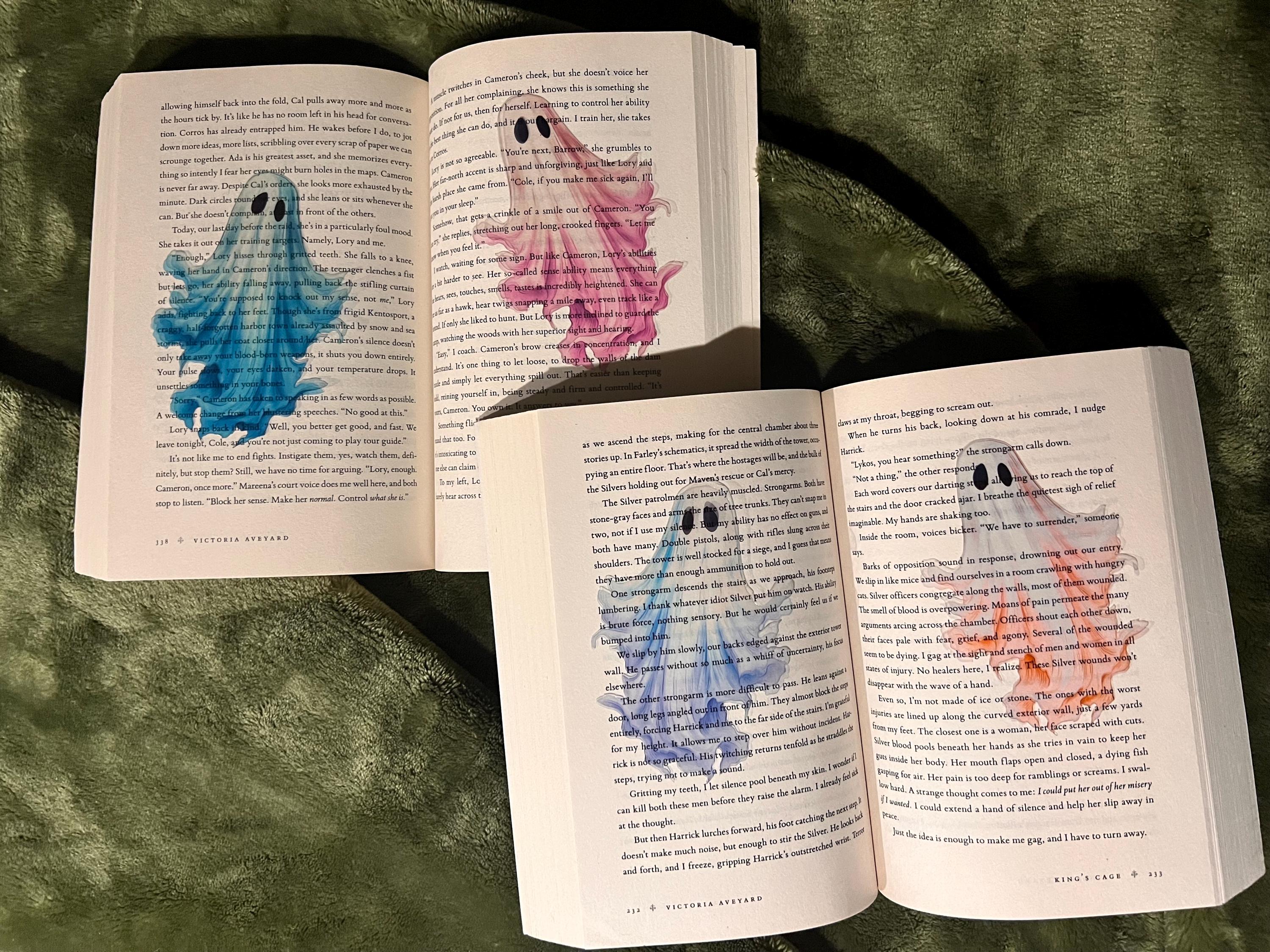 Clear Spooky Ghost bookmark /spookyseason/booktok/book merch/ bookish accessories/ clerk bookmark /vintage ghost/ halloween/