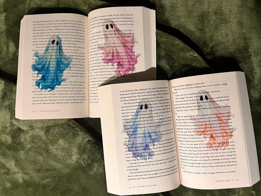 Clear Spooky Ghost bookmark /spookyseason/booktok/book merch/ bookish accessories/ clerk bookmark /vintage ghost/ halloween/