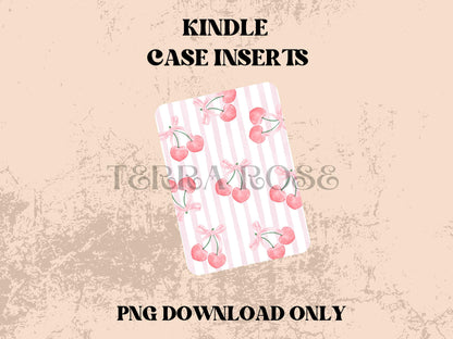 Preppy Cherry kindle insert png download | clear case insert | e-reader accessories |  book png | bookish | kindle accessories