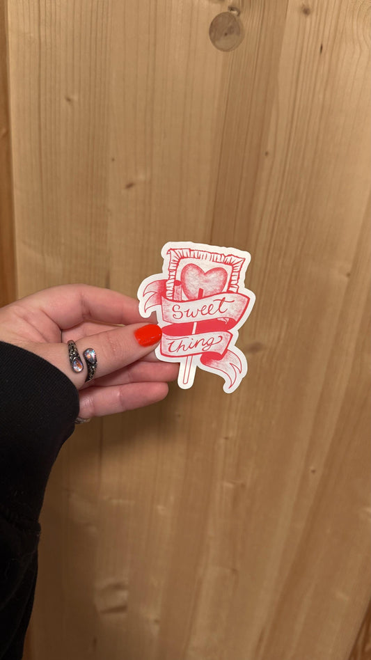 Sweet Thing Bookish Sticker/ booktok/ bookish merch/ handmade sticker/ kindle accessories/ book accessories