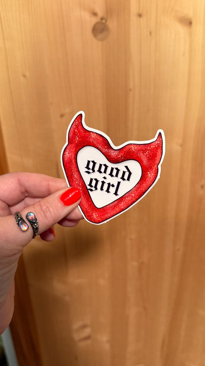 Good Girl Bookish Sticker/ booktok/ bookish merch/ handmade sticker/ kindle accessories/ book accessories