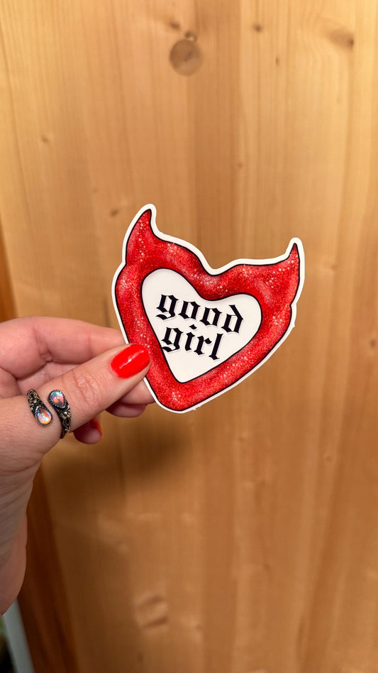 Good Girl Bookish Sticker/ booktok/ bookish merch/ handmade sticker/ kindle accessories/ book accessories