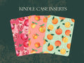 Summer Aesthetic Fruit Kindle Case Insert Bundle / booktok/ bookish merch/ clear case insert/ Orange/ Peach/ Pomegranate