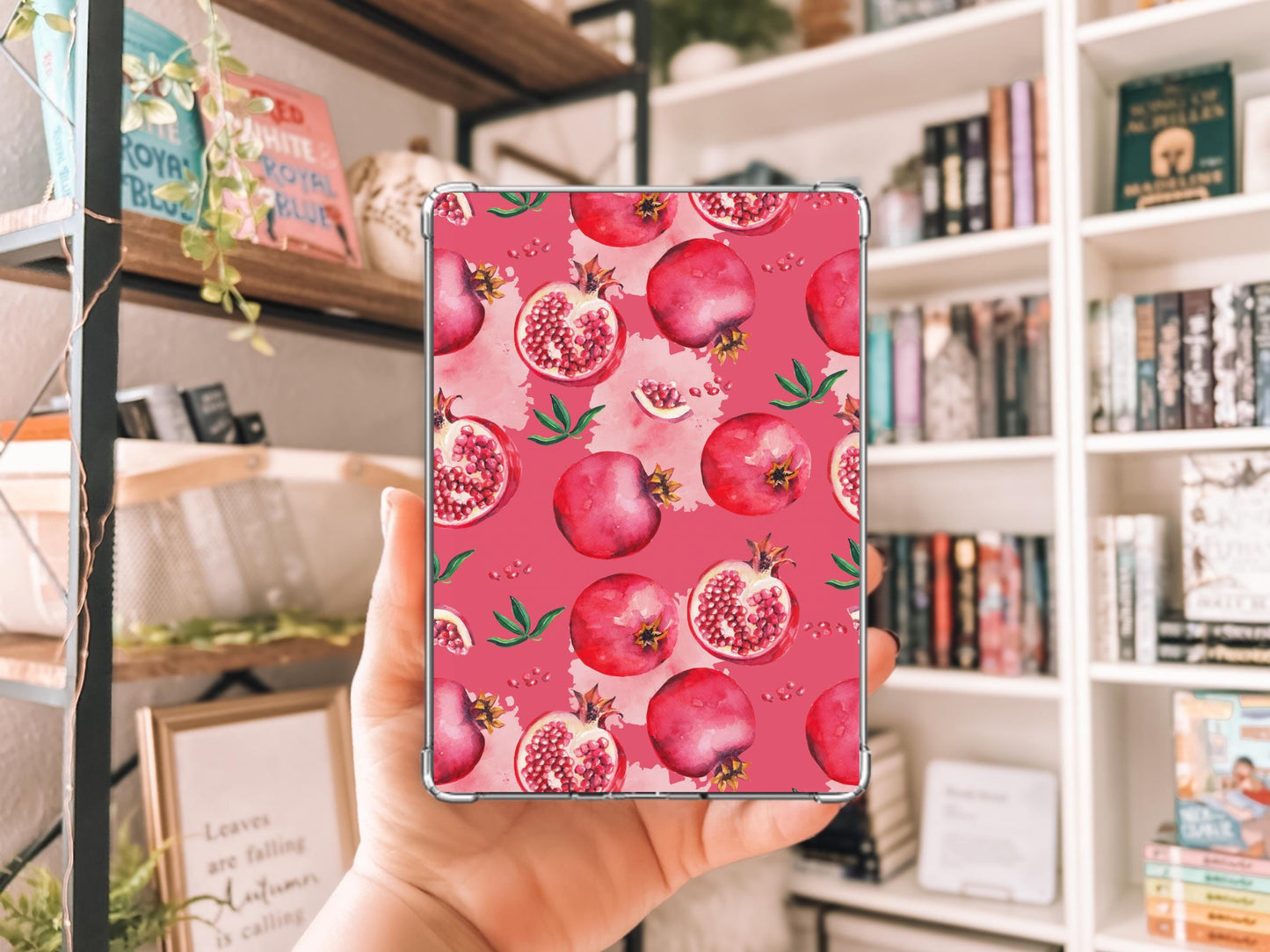 Summer Aesthetic Fruit Kindle Case Insert Bundle / booktok/ bookish merch/ clear case insert/ Orange/ Peach/ Pomegranate