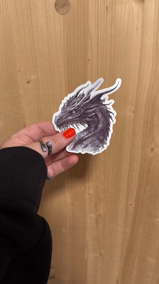Dragon Bookish Sticker/ booktok/ bookish merch/ handmade sticker/ kindle accessories/ book accessories/ fantasy stickers