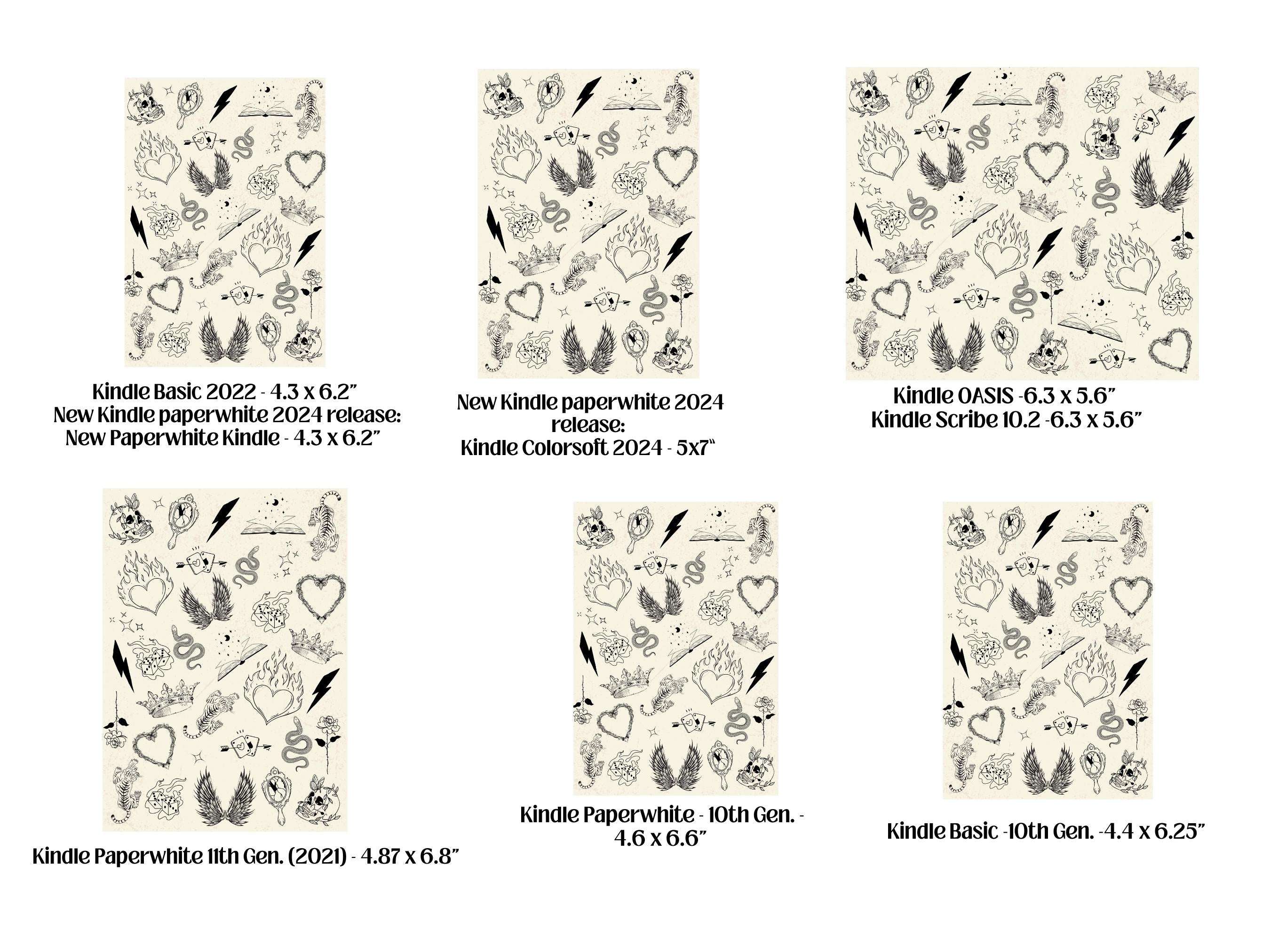Vintage Good Girl/ Doodle Bundle Kindle Case Insert / booktok/ bookish merch/ clear case insert/ edgy/ doodles/ dark romance/ romance