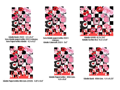 Kindle case insert for clear case-Cool Girl download | Kindle insert | e-reader accessories |  book png | bookish |
