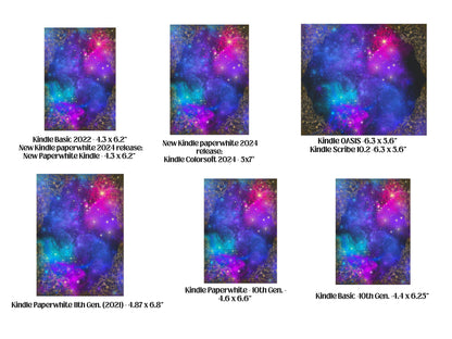 Galaxy Kindle Case Insert/ E-Reader Clear Case Insert/ bookish merch/ clear case insert/ trendy/ fantasy/ celestial/ booktok