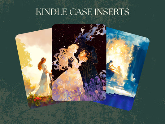 Romantasy Lovers Kindle Case Insert Bundle / booktok/ bookish merch/ clear case insert/ blue/ purple/ fantasy/ enemies to lovers