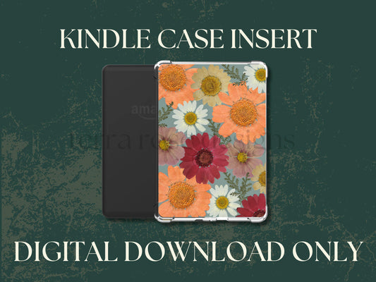 Dried Floral kindle insert png download | clear case insert | e-reader accessories |  book png | bookish | kindle accessories