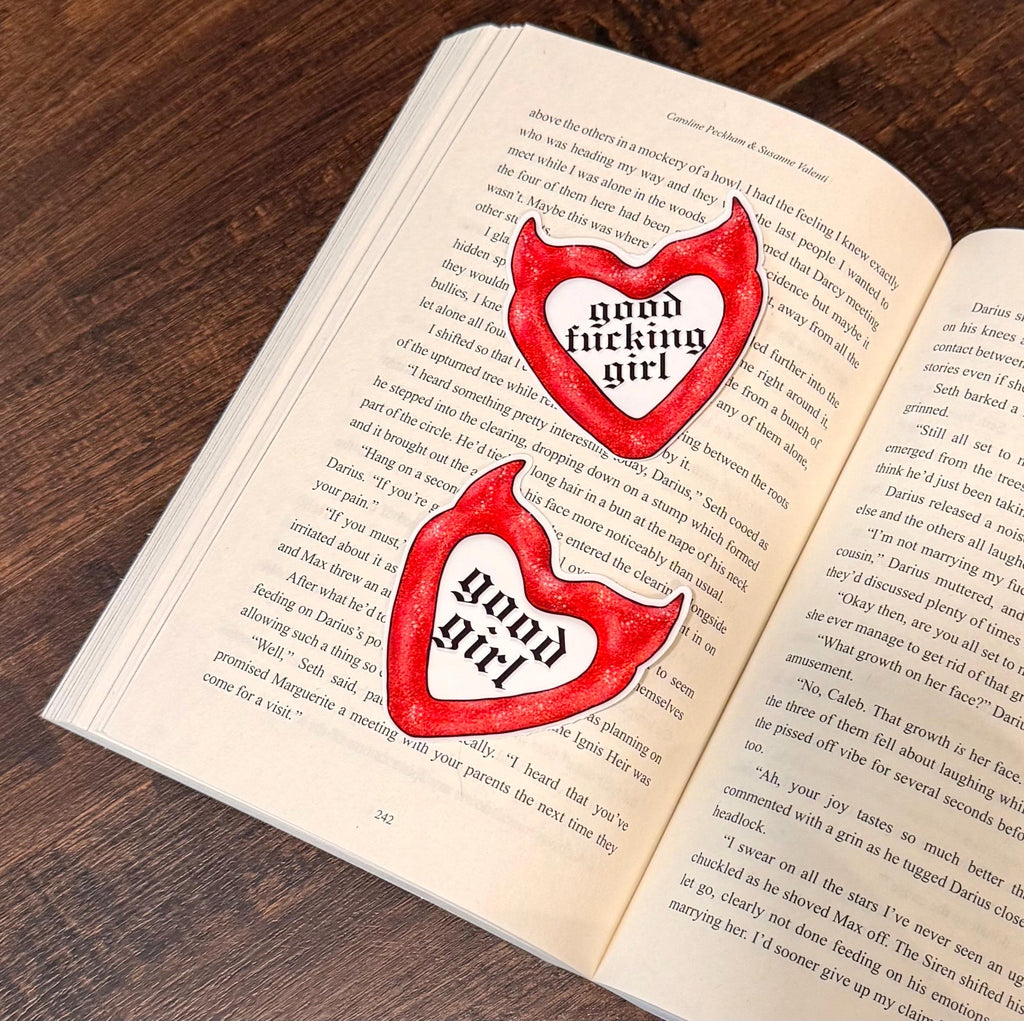 Good F*cking Girl Bookish Sticker/ booktok/ bookish merch/ handmade/ kindle accessories/ book accessories/ villain era/ morally grey