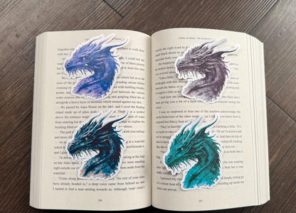 Dragon Bookish Sticker/ booktok/ bookish merch/ handmade sticker/ kindle accessories/ book accessories/ fantasy stickers