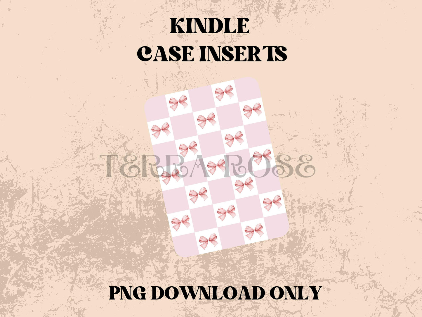 Checkered Bows kindle insert png download | clear case insert | e-reader accessories |  book png | bookish | kindle accessories
