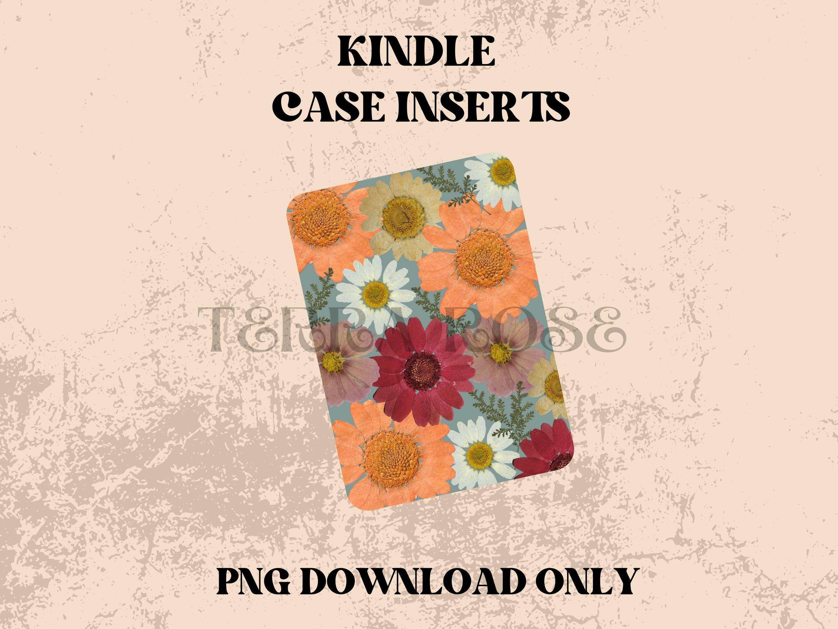 Dried Floral kindle insert png download | clear case insert | e-reader accessories |  book png | bookish | kindle accessories