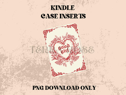 Vintage Good Girl kindle insert png download | clear case insert | e-reader accessories |  book png | bookish | kindle accessories