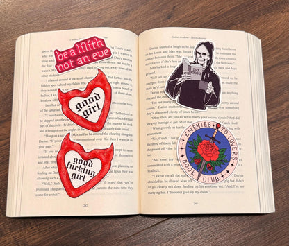 Good F*cking Girl Bookish Sticker/ booktok/ bookish merch/ handmade/ kindle accessories/ book accessories/ villain era/ morally grey