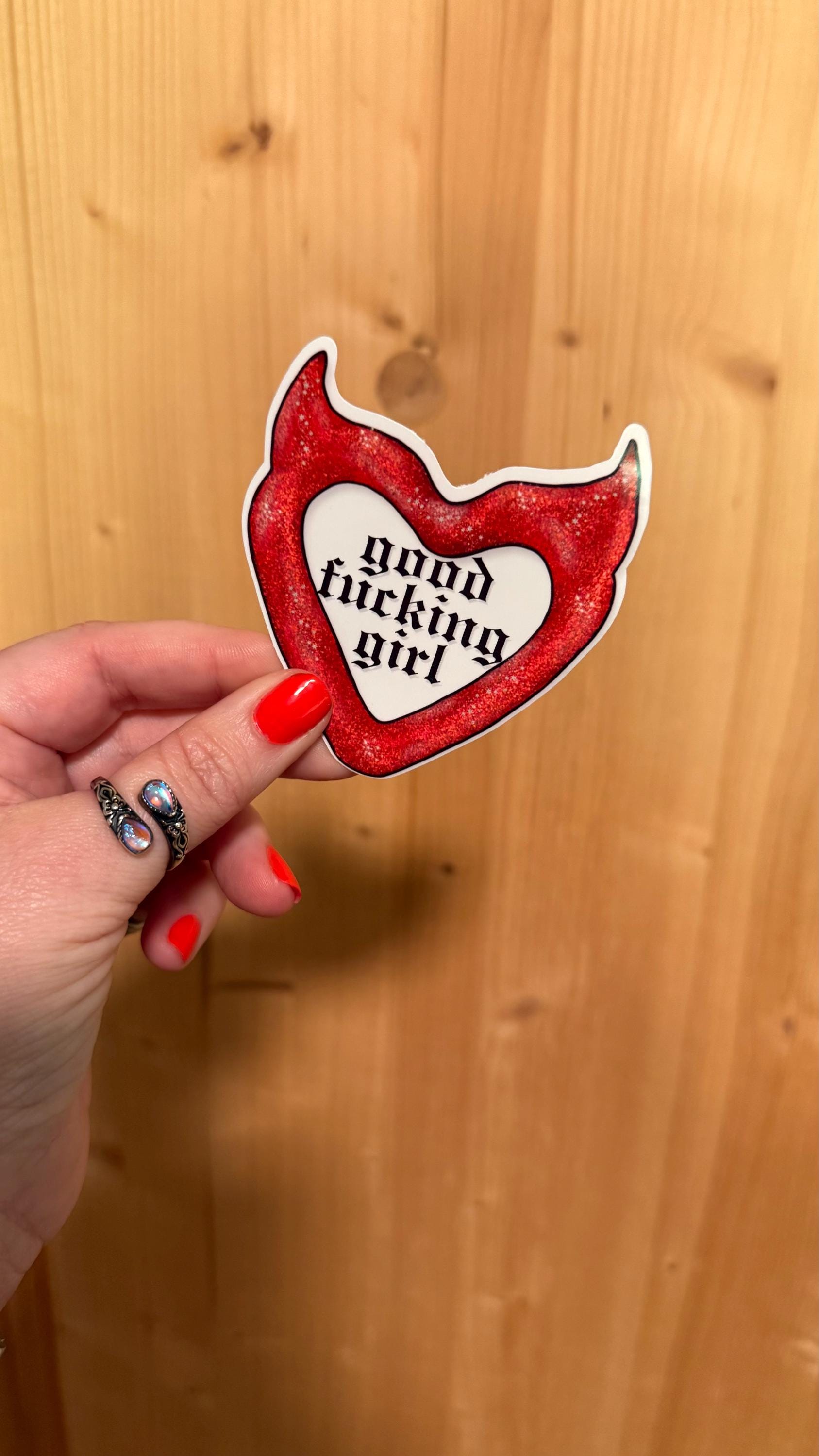 Good F*cking Girl Bookish Sticker/ booktok/ bookish merch/ handmade/ kindle accessories/ book accessories/ villain era/ morally grey